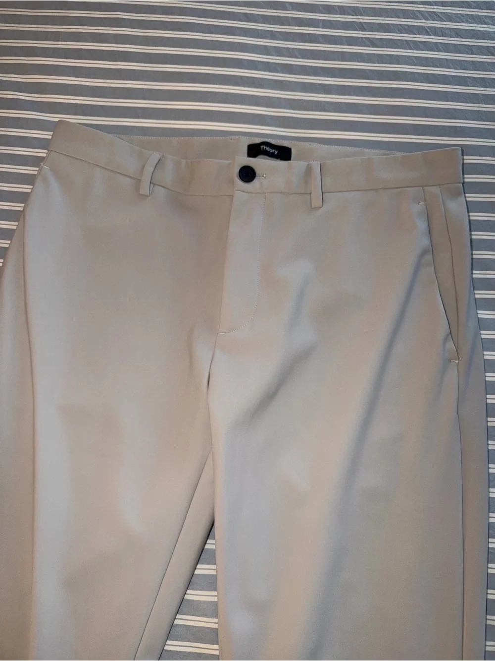 Theory Zaine Pant in Precision Point 32x32 Putty Color